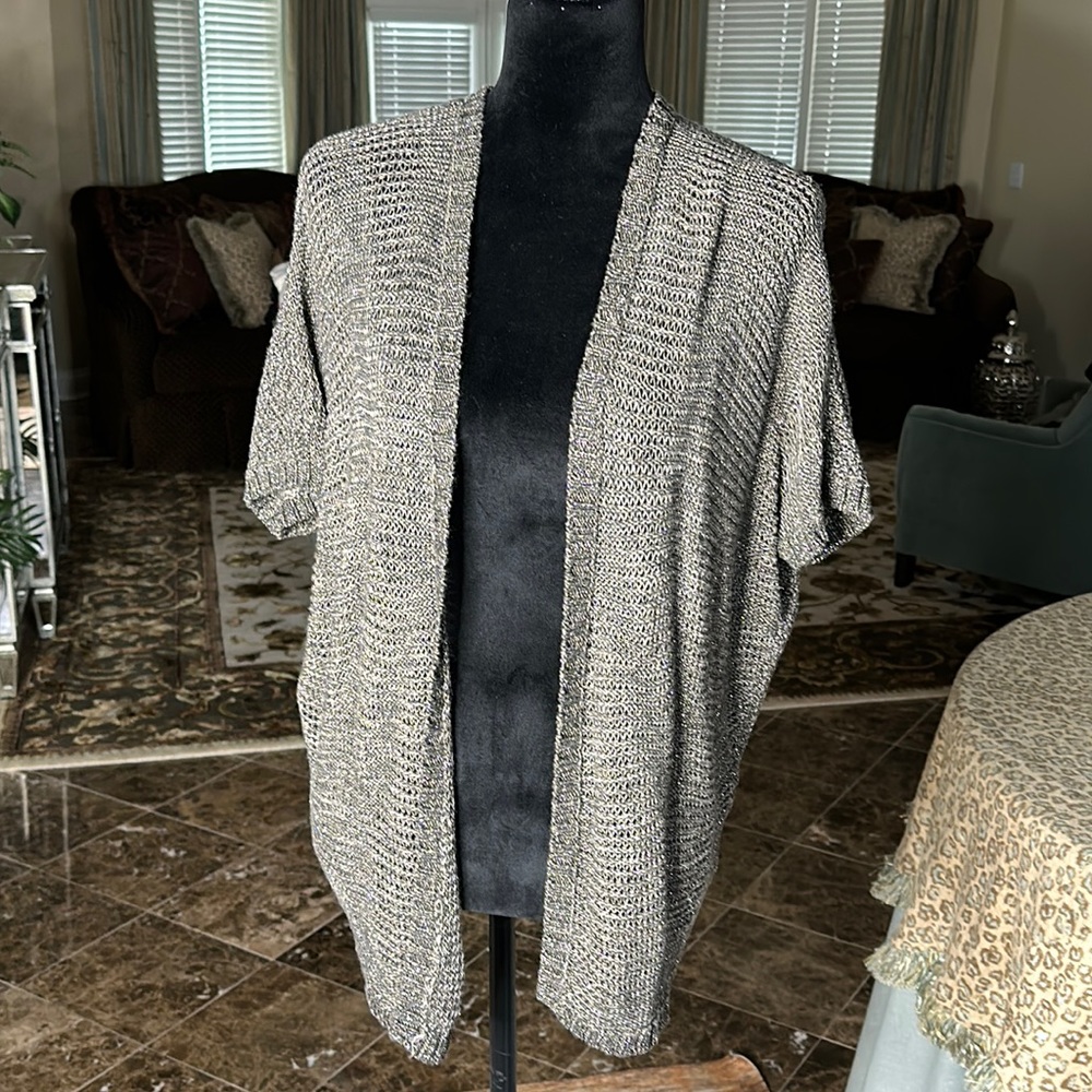 Eileen Fisher open knit cardigan